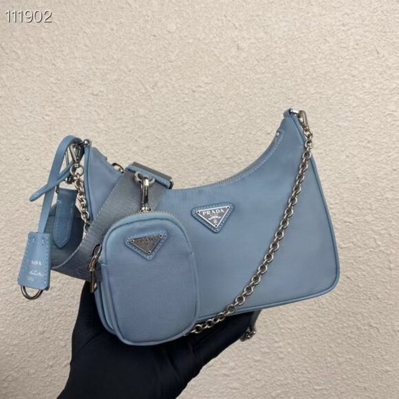 Prada 3 in 1 Crossbody Bag Blue  Small - Picture 1 of 5